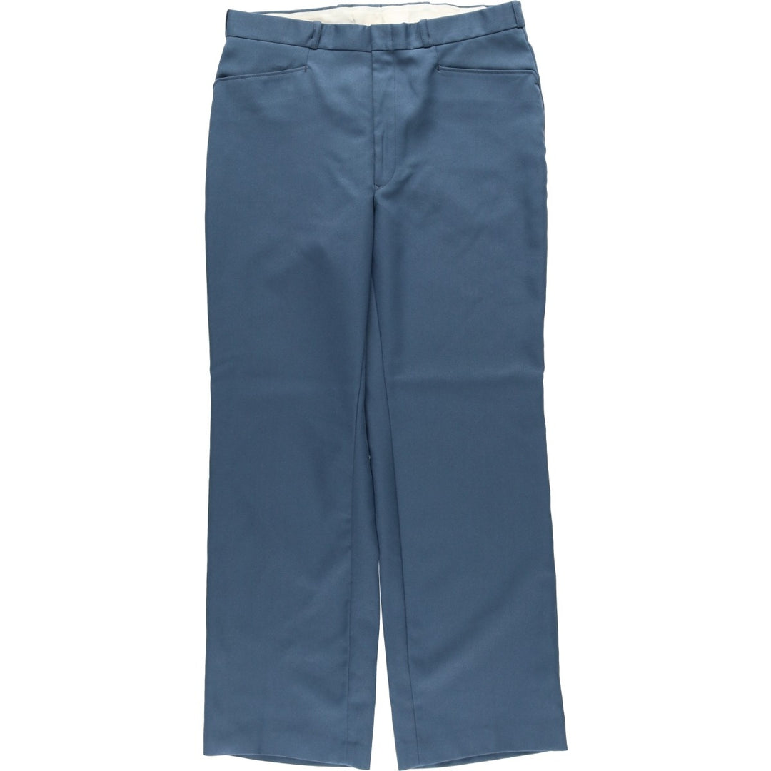 1980'S Sears The Men's Store slacks, made in Canada, men's size W34 equivalent, vintage. polyester blue type Vintage Second Hand