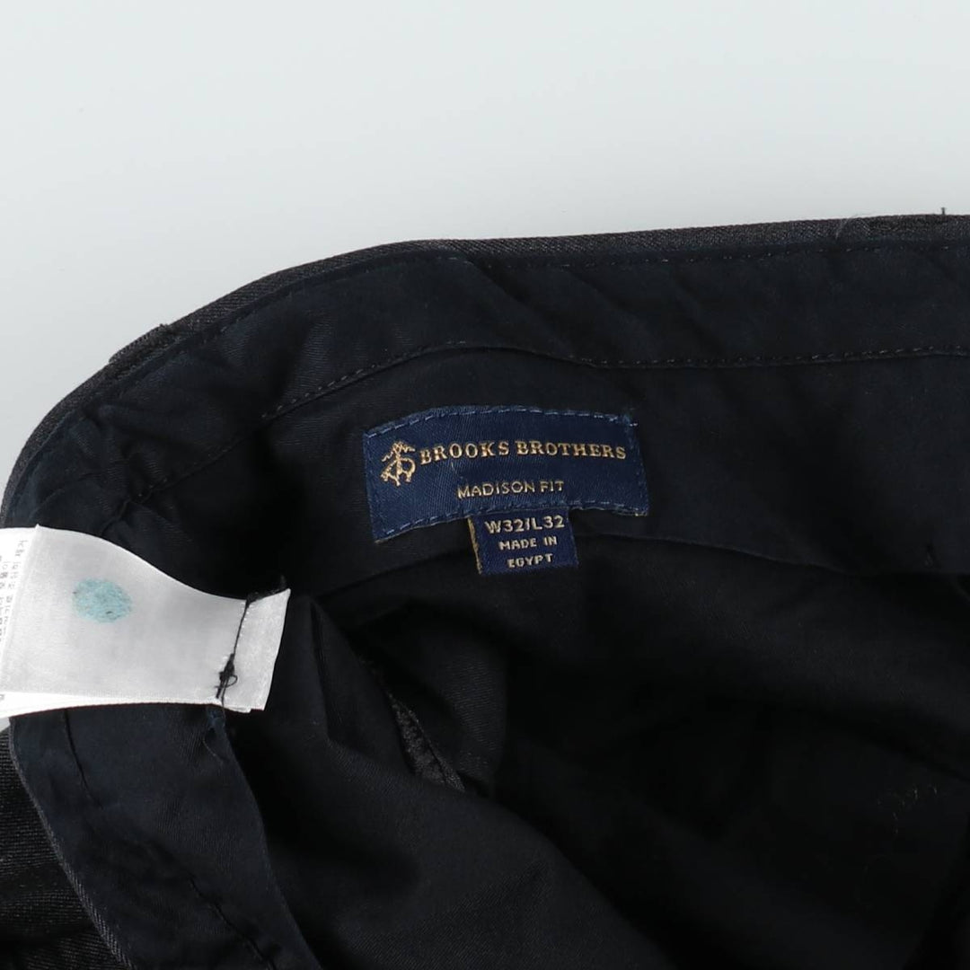 Brooks Brothers Madison Fit wool trousers, men's size W32 (approx.) wool Charcoal Vintage Second Hand