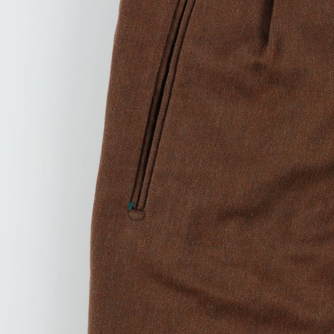 Ermenegildo Zegna Two-Pleat Slacks Pants, Men's Size W35 (approx.) unclear brown type Vintage Second Hand
