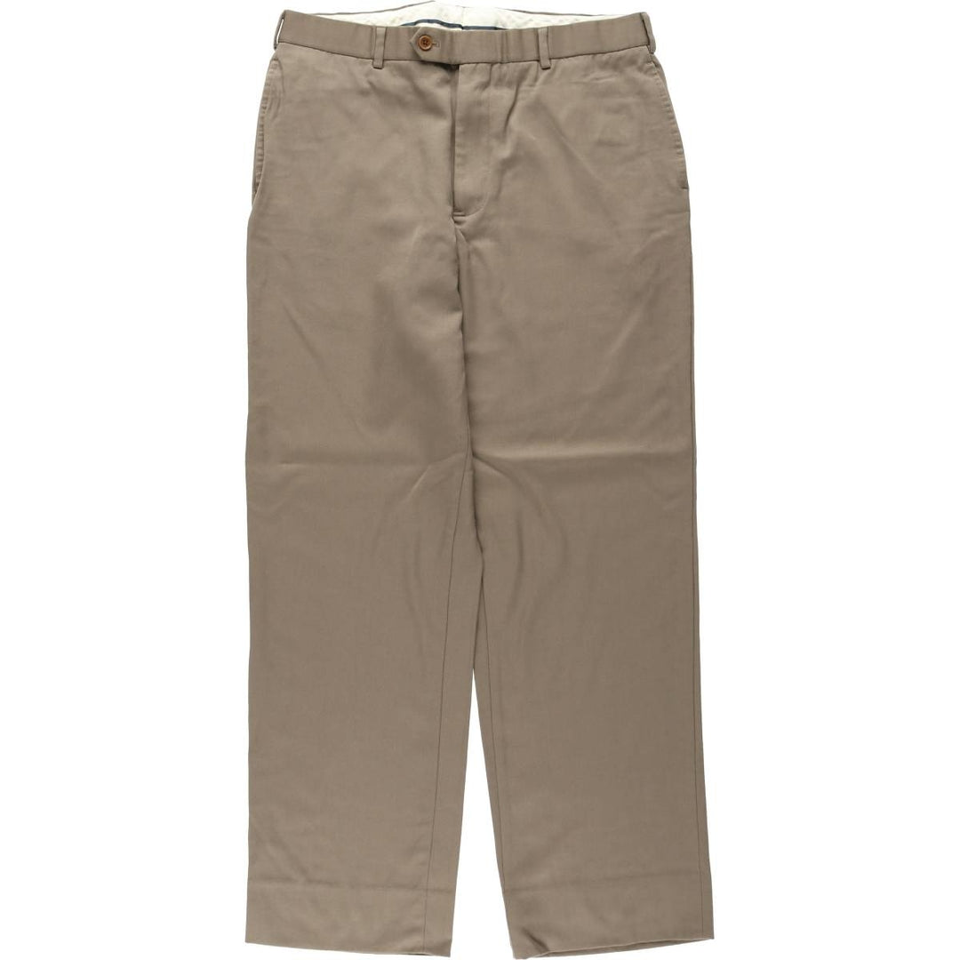 Brooks Brothers 1818 Madison wool trousers/slacks, men's size W35 (approx.) wool Beige type Vintage Second Hand