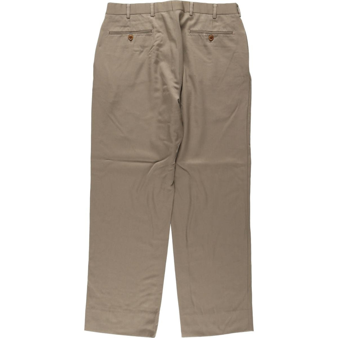 Brooks Brothers 1818 Madison wool trousers/slacks, men's size W35 (approx.) wool Beige type Vintage Second Hand