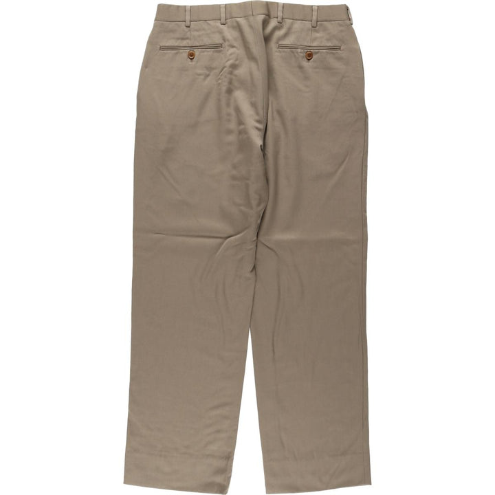Brooks Brothers 1818 Madison wool trousers/slacks, men's size W35 (approx.) wool Beige type Vintage Second Hand