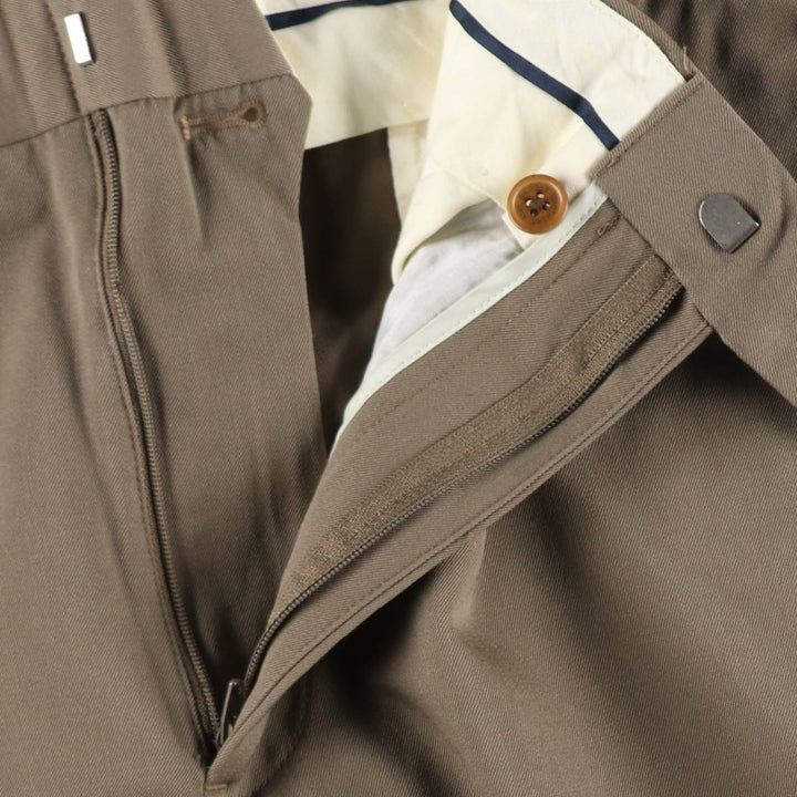 Brooks Brothers 1818 Madison wool trousers/slacks, men's size W35 (approx.) wool Beige type Vintage Second Hand