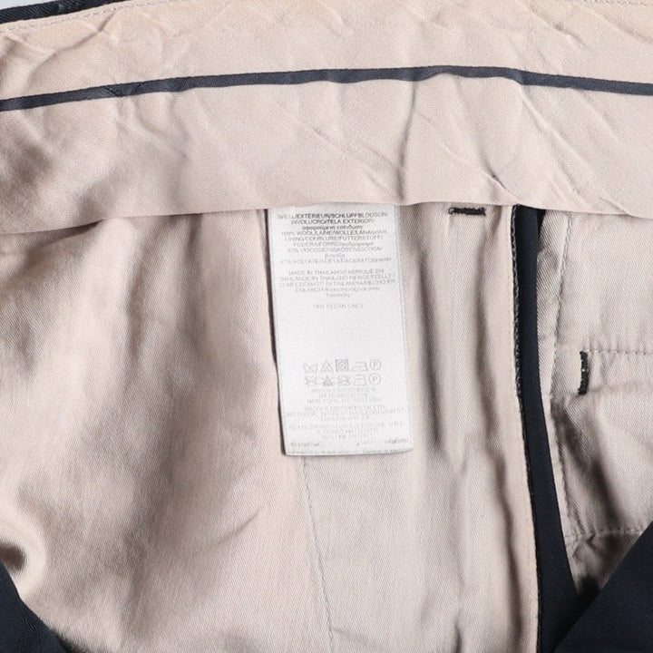 Brooks Brothers 1818 MADISON Two-Pleat Wool Trousers, Men's Size W34 (approx.) wool navy blue type Vintage Second Hand