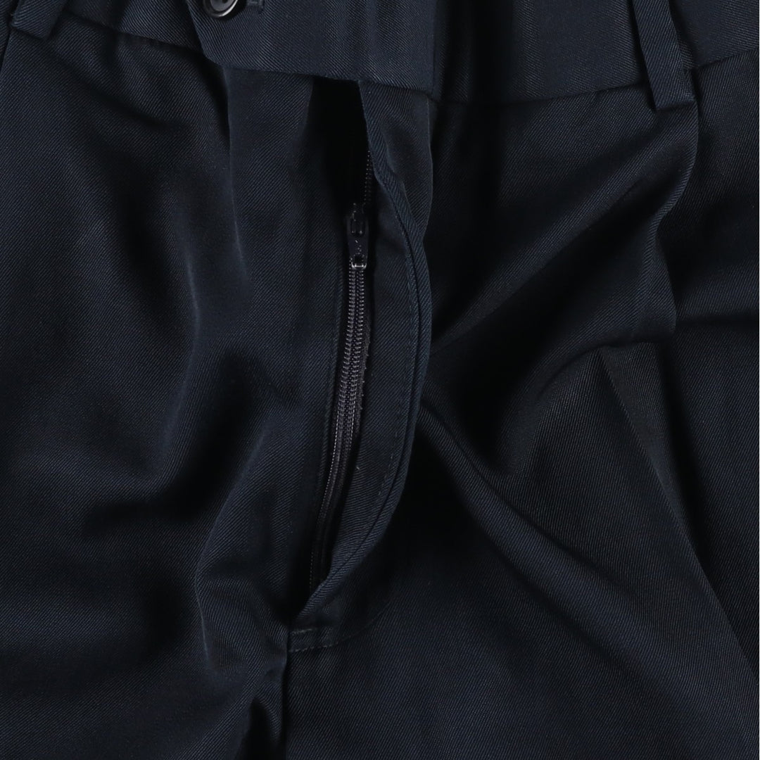 Brooks Brothers 1818 MADISON Two-Pleat Wool Trousers, Men's Size W34 (approx.) wool navy blue type Vintage Second Hand