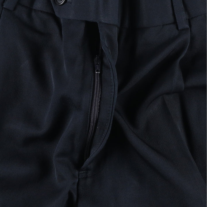 Brooks Brothers 1818 MADISON Two-Pleat Wool Trousers, Men's Size W34 (approx.) wool navy blue type Vintage Second Hand