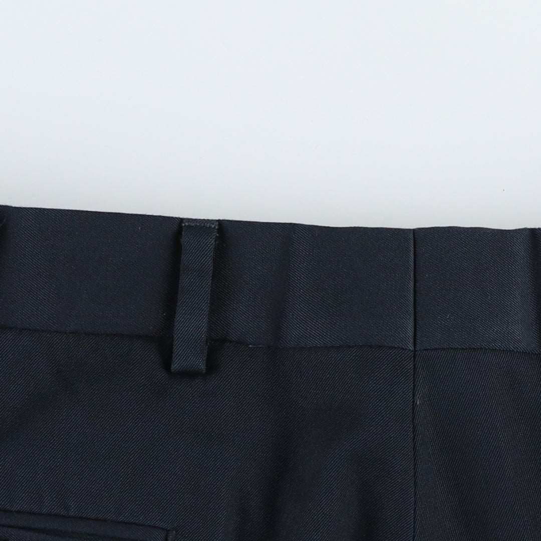 Brooks Brothers 1818 MADISON Two-Pleat Wool Trousers, Men's Size W34 (approx.) wool navy blue type Vintage Second Hand