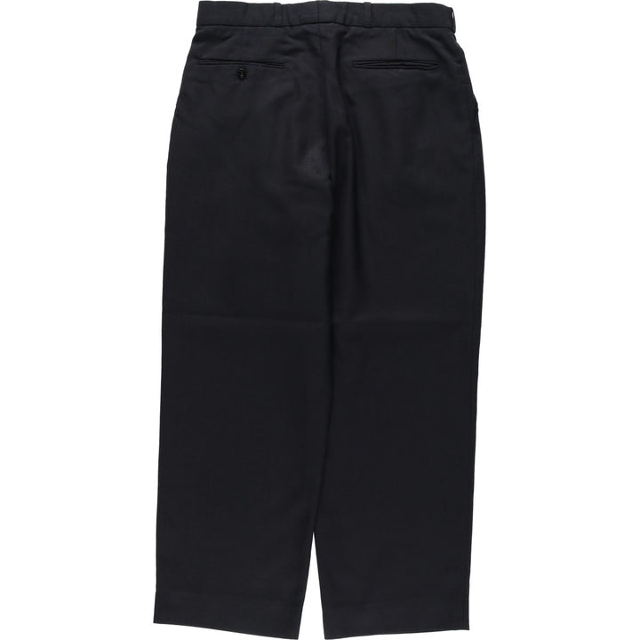 Implcca Two-Pleat Slacks Pants, Men's Size W31 (approx.) polyester black type Vintage Second Hand