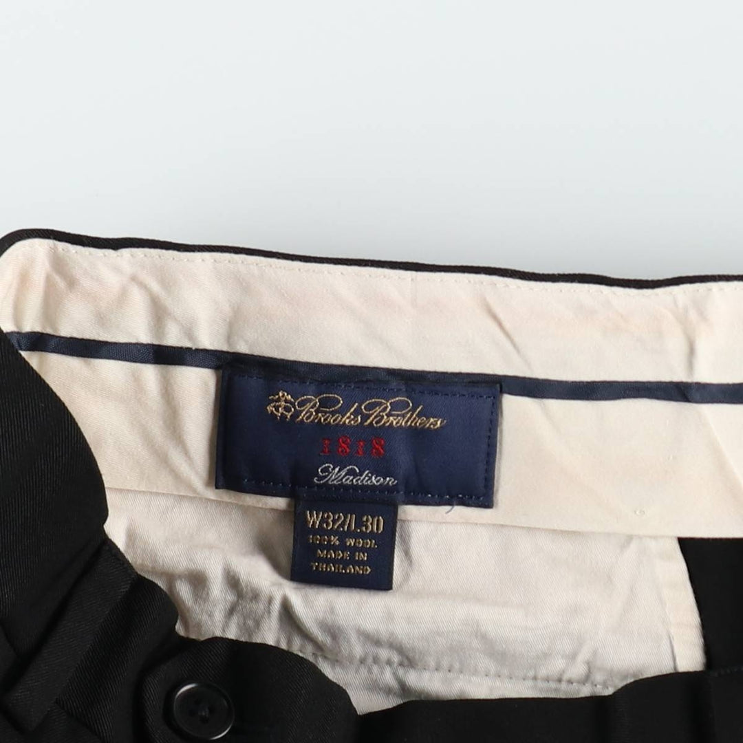 Brooks Brothers 1818 Madison wool trousers/slacks, men's size W30 (approx.) wool black type Vintage Second Hand