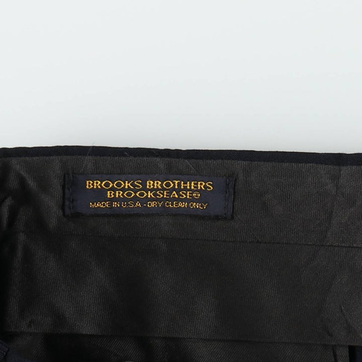 ~1990'S Brooks Brothers Two-Pleat Wool Trousers, Made in USA, Men's Size W34 (approx.), Vintage unclear black type Vintage Second Hand