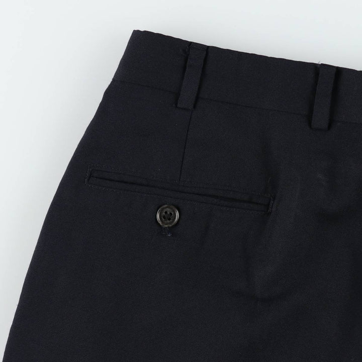 ~1990'S Brooks Brothers Two-Pleat Wool Trousers, Made in USA, Men's Size W34 (approx.), Vintage unclear black type Vintage Second Hand