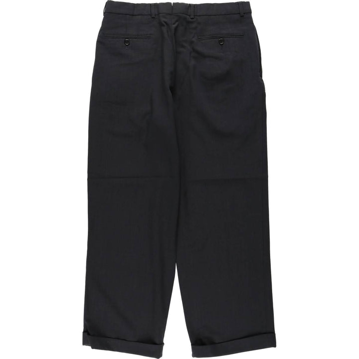 Brooks Brothers men's one-pleat wool trousers/slacks, size W32 (approx.) wool Charcoal Vintage Second Hand