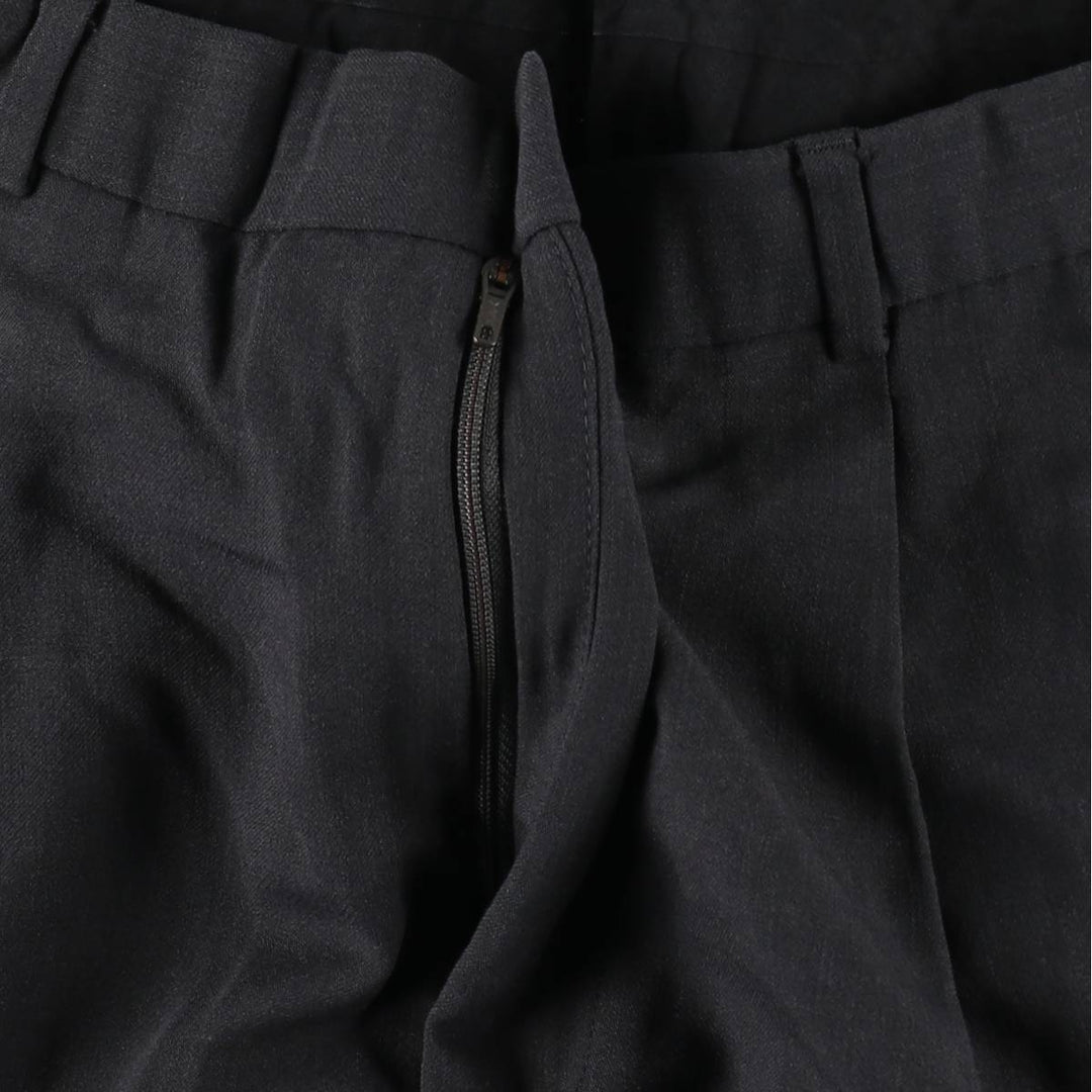 Brooks Brothers men's one-pleat wool trousers/slacks, size W32 (approx.) wool Charcoal Vintage Second Hand