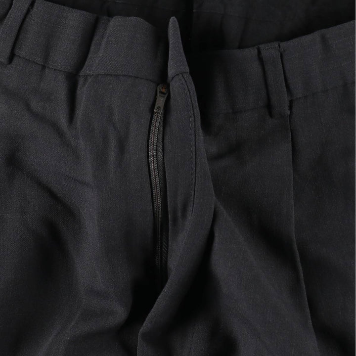 Brooks Brothers men's one-pleat wool trousers/slacks, size W32 (approx.) wool Charcoal Vintage Second Hand