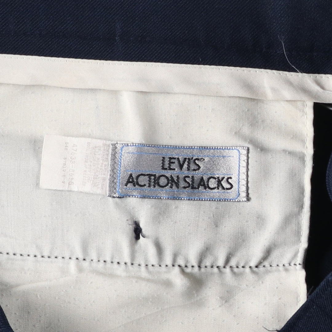 1990'S Levi's Action Slacks, Men's W37 (approx.), Vintage unclear navy blue type Vintage Second Hand