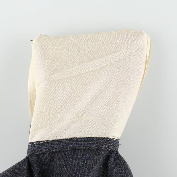 ~90'S OAKTON Check Pattern Slacks Pants Men's W34 (approx.) Vintage polyester Charcoal Vintage Second Hand