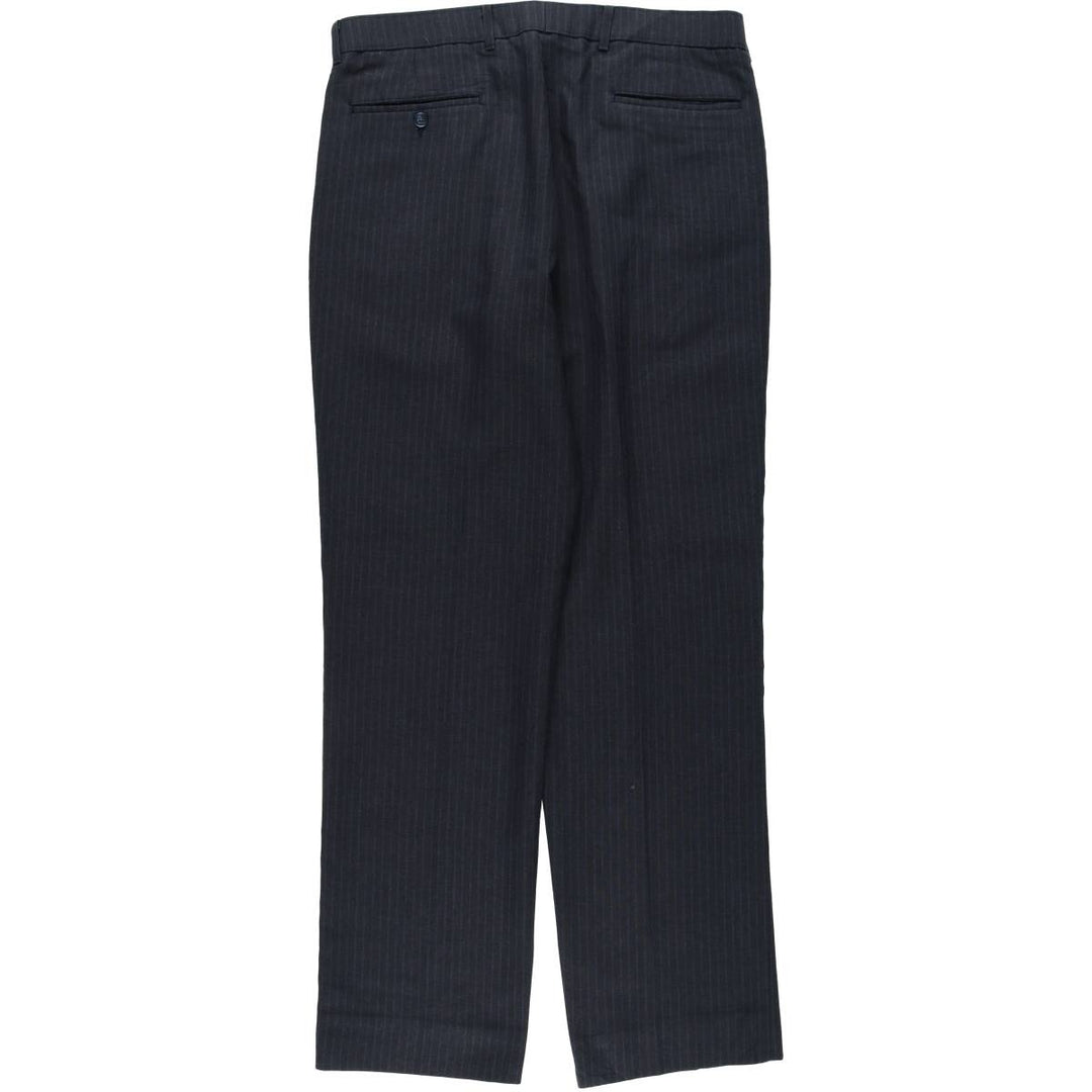 1980'S Levi's Stripe Pattern Slacks Pants, Men's Size W35 (approx.), Vintage unclear navy blue type Vintage Second Hand