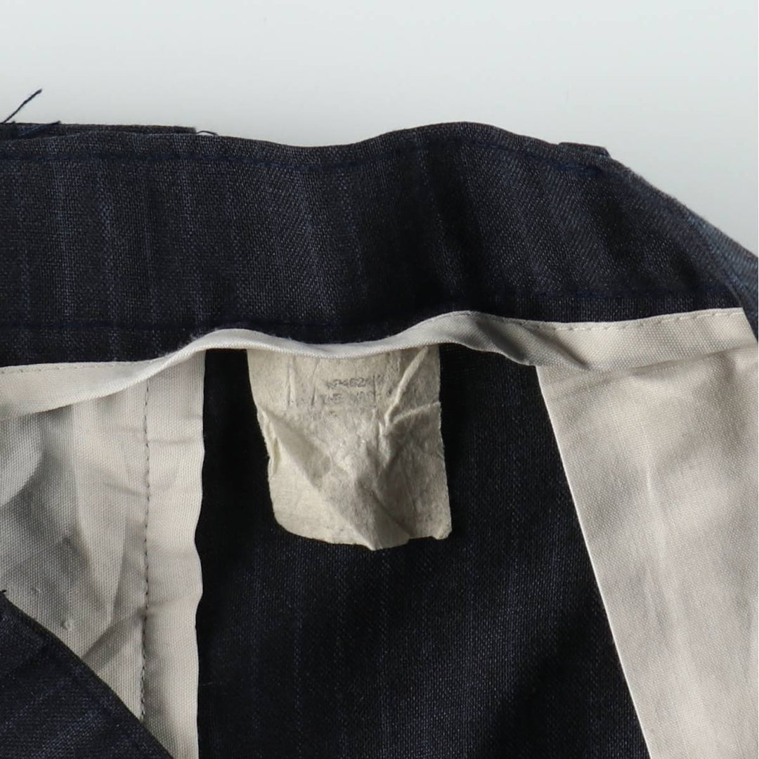 1980'S Levi's Stripe Pattern Slacks Pants, Men's Size W35 (approx.), Vintage unclear navy blue type Vintage Second Hand