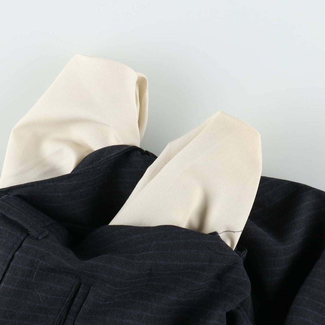 1980'S Levi's Stripe Pattern Slacks Pants, Men's Size W35 (approx.), Vintage unclear navy blue type Vintage Second Hand