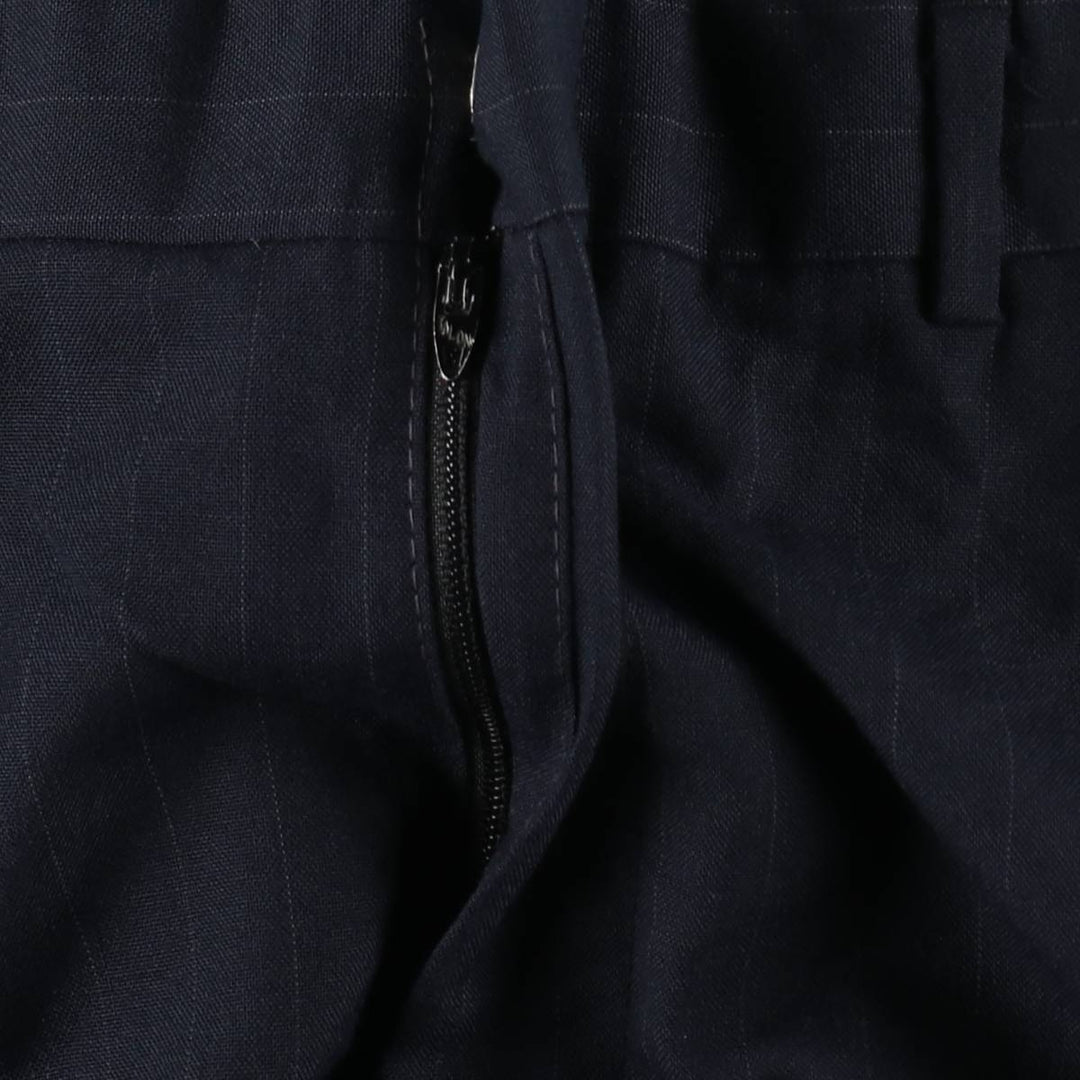 Deansgate Stripe Pattern Slacks Pants, Made in USA, Men's W34 (approx.) unclear navy blue type Vintage Second Hand
