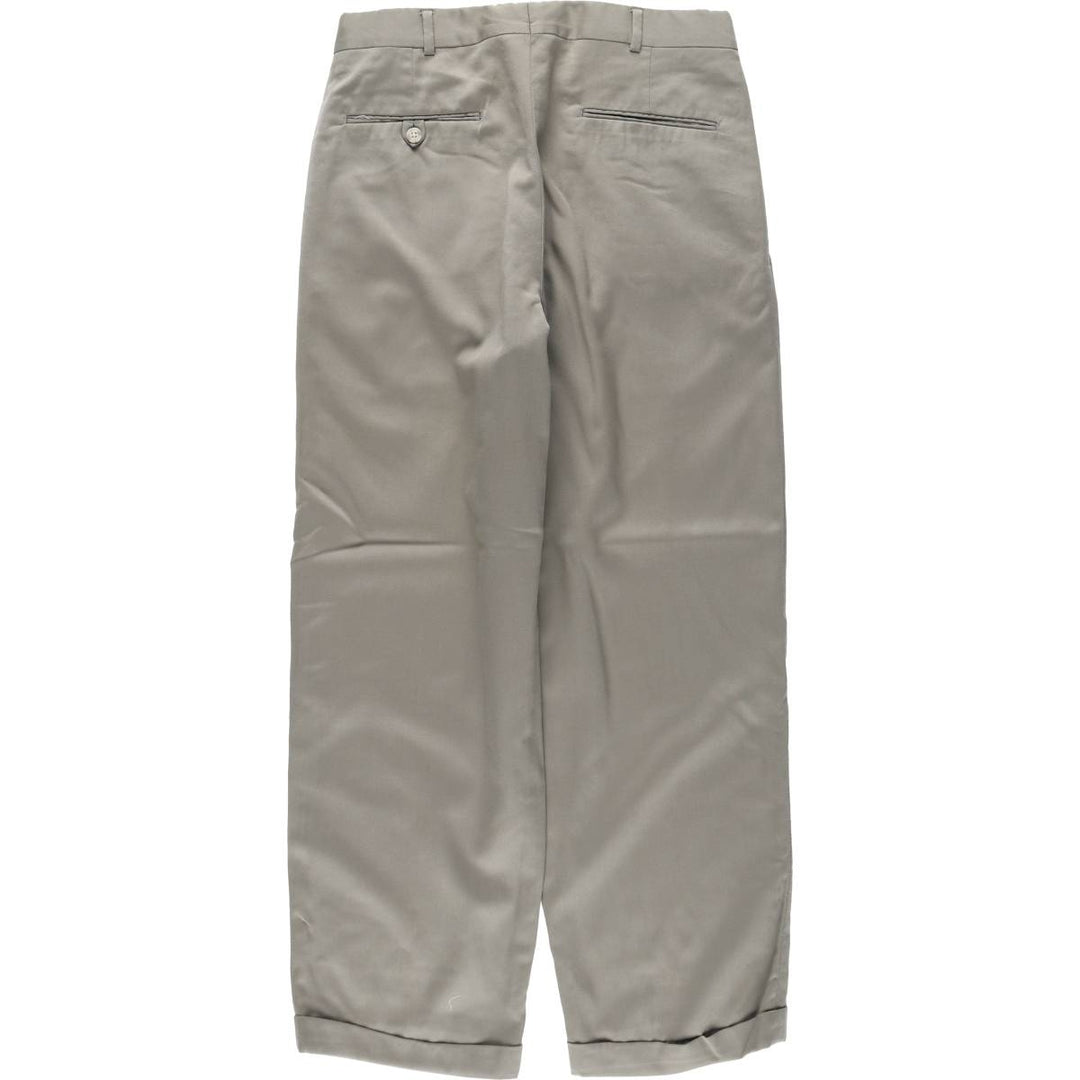 1990'S Pierre Cardin two-pleat wool trousers, made in the USA, men's size W30 (approx.) wool Beige type Vintage Second Hand