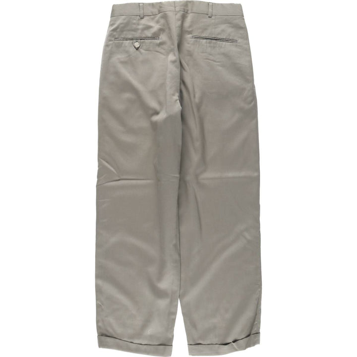 1990'S Pierre Cardin two-pleat wool trousers, made in the USA, men's size W30 (approx.) wool Beige type Vintage Second Hand