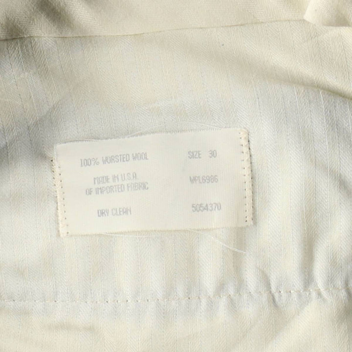 1990'S Pierre Cardin two-pleat wool trousers, made in the USA, men's size W30 (approx.) wool Beige type Vintage Second Hand