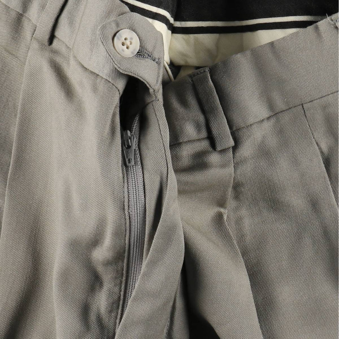 1990'S Pierre Cardin two-pleat wool trousers, made in the USA, men's size W30 (approx.) wool Beige type Vintage Second Hand