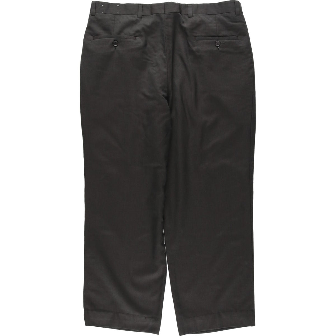 Vintage 90'S three-pleat slacks pants, men's size W36 (approx.). unclear Charcoal Vintage Second Hand