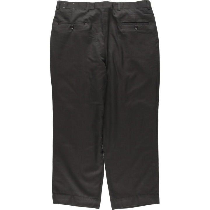 Vintage 90'S three-pleat slacks pants, men's size W36 (approx.). unclear Charcoal Vintage Second Hand