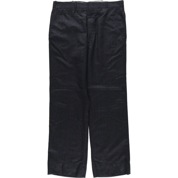 ~90'S Striped Pattern Slacks Pants Men's W34 Vintage unclear Charcoal Vintage Second Hand