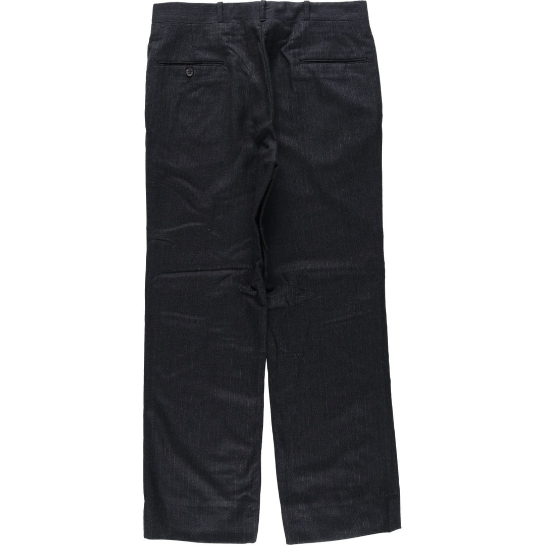 ~90'S Striped Pattern Slacks Pants Men's W34 Vintage unclear Charcoal Vintage Second Hand