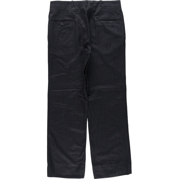 ~90'S Striped Pattern Slacks Pants Men's W34 Vintage unclear Charcoal Vintage Second Hand