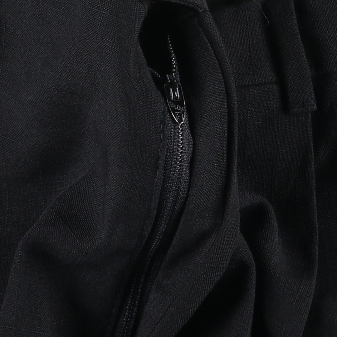 ~1990'S Christian Dior MONSIEUR Two-Pleat Slacks Pants Men's W37 (approx.) Vintage unclear black type Vintage Second Hand