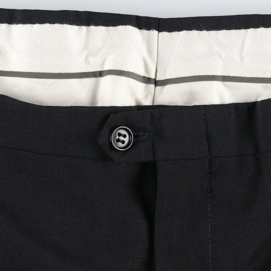 ~1990'S Christian Dior MONSIEUR Two-Pleat Slacks Pants Men's W37 (approx.) Vintage unclear black type Vintage Second Hand