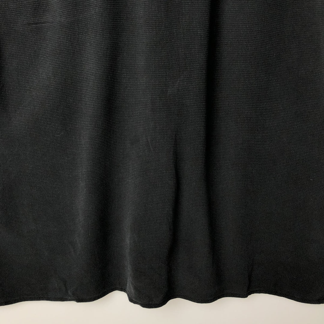 Vintage Silk Short-Sleeve Open-Collar Silk Shirt, Boxy Shirt, Men's Size XL silk black type Vintage Second Hand
