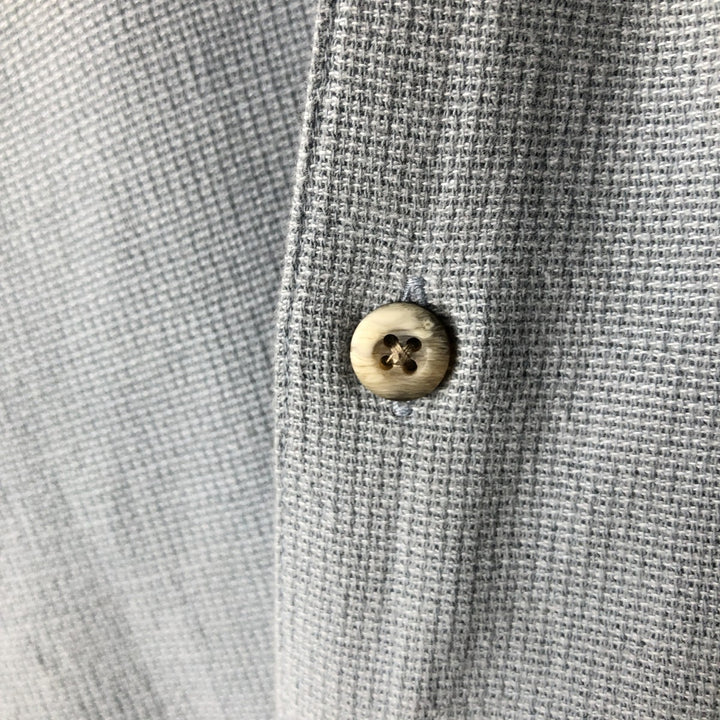 LLBean Short-Sleeve Open-Collar Cotton Shirt, Boxy Fit, Men's Size XL (approx.) cotton Blue type light blue Vintage Second Hand