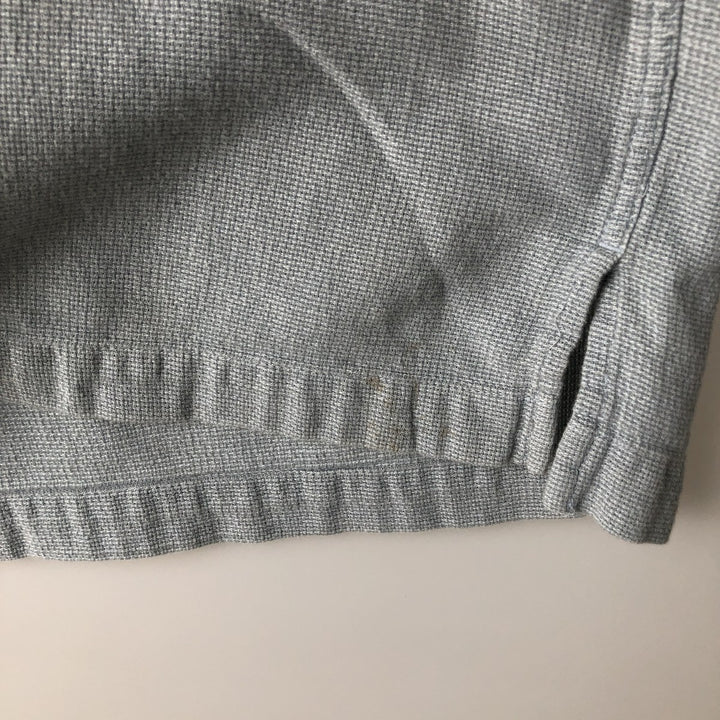 LLBean Short-Sleeve Open-Collar Cotton Shirt, Boxy Fit, Men's Size XL (approx.) cotton Blue type light blue Vintage Second Hand
