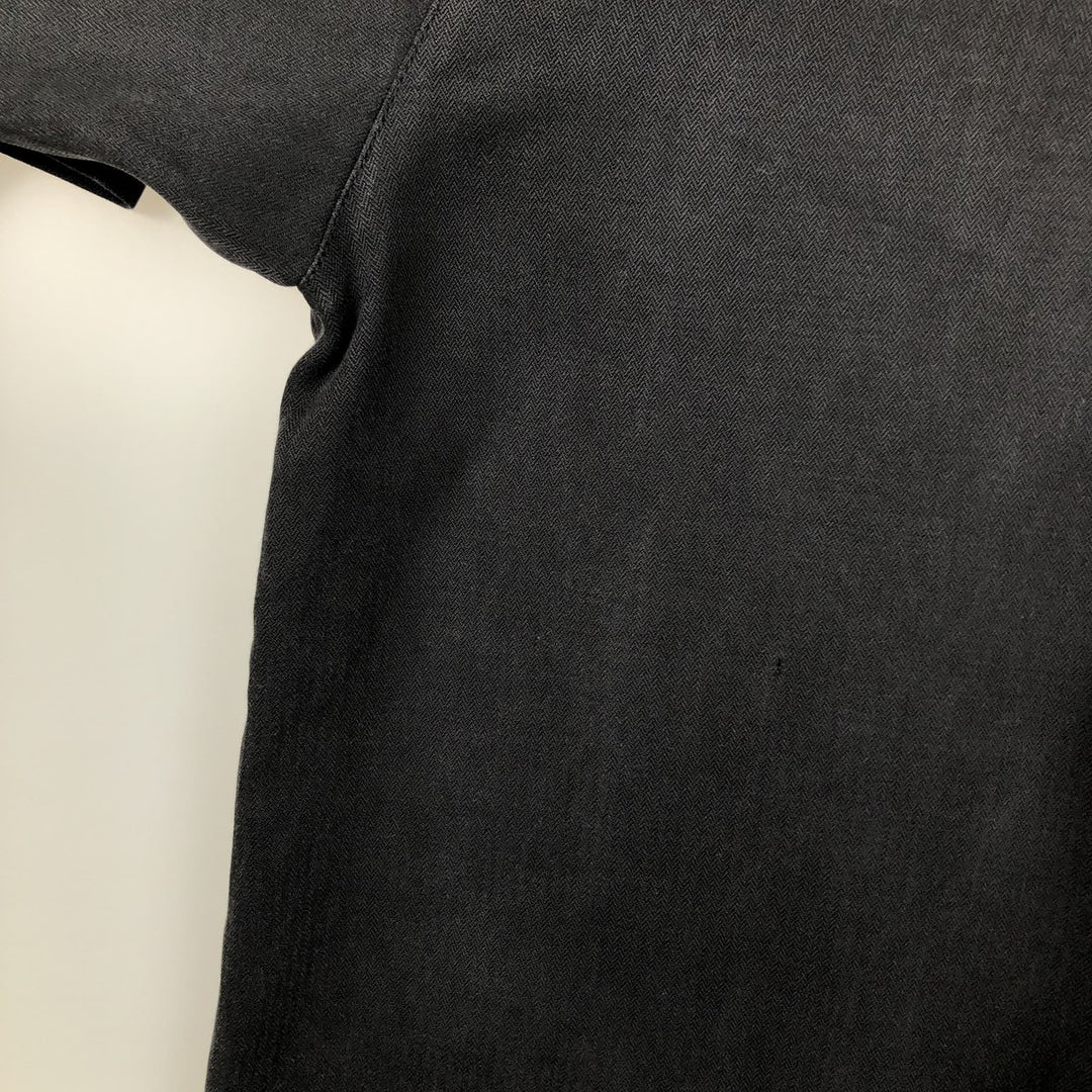 Tommy Bahama Short-Sleeve Open-Collar Silk Shirt, Men's Size XL (approx.) silk Charcoal Vintage Second Hand