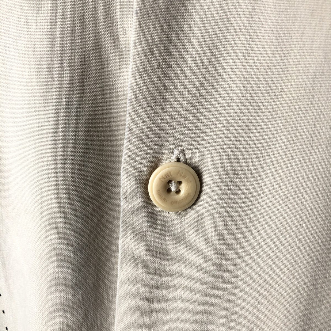 90'S Nat Nast Open Collar Short Sleeve Two-Tone Shirt Box Shirt Men's Size L (Equivalent) Vintage silk black type Vintage Second Hand