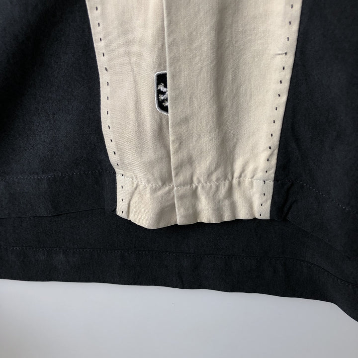 90'S Nat Nast Open Collar Short Sleeve Two-Tone Shirt Box Shirt Men's Size L (Equivalent) Vintage silk black type Vintage Second Hand