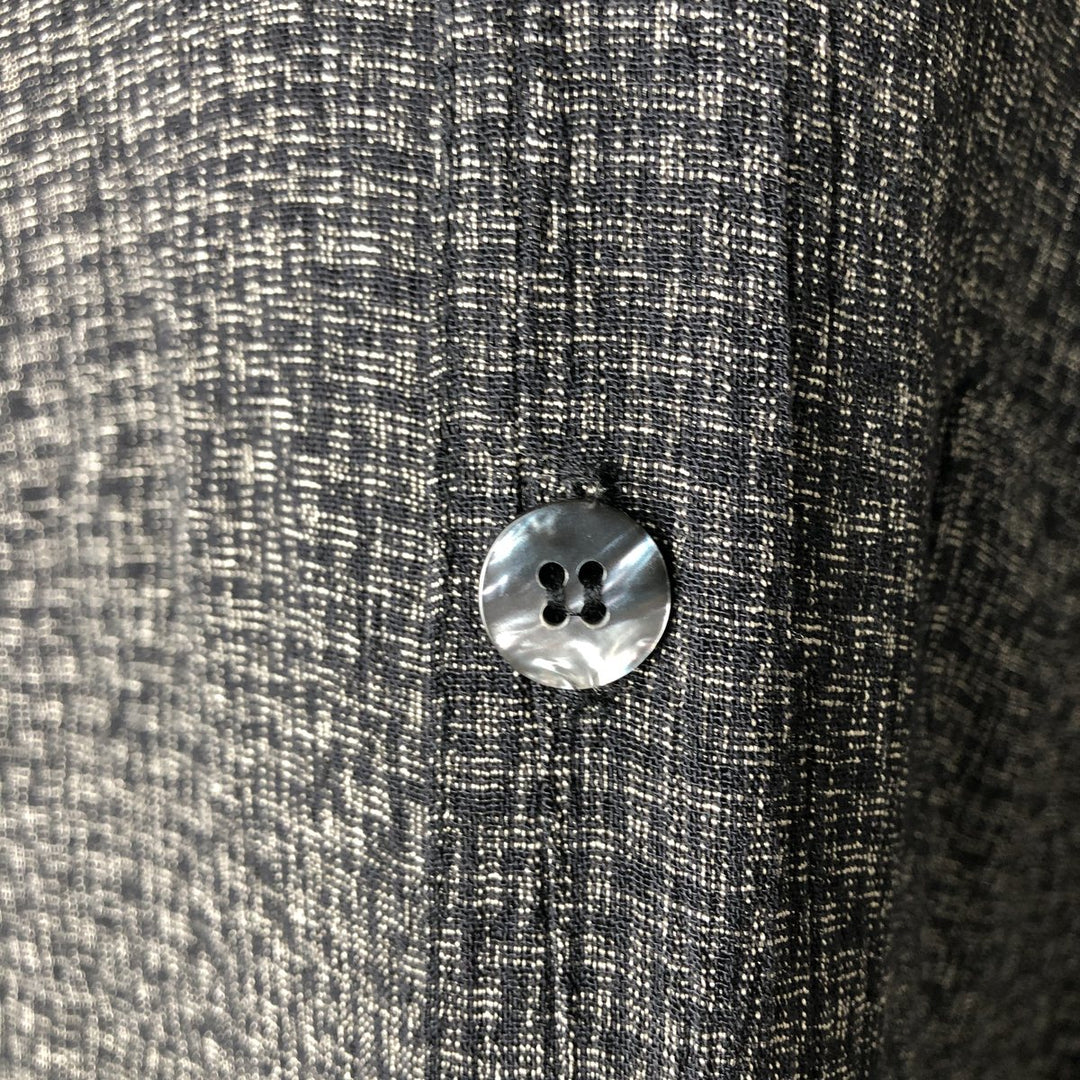 90s-00'S PRONTO UOMO all-over print short-sleeved open-collar rayon shirt, boxy fit, made in USA, men's size XL. Rayon black type Vintage Second Hand