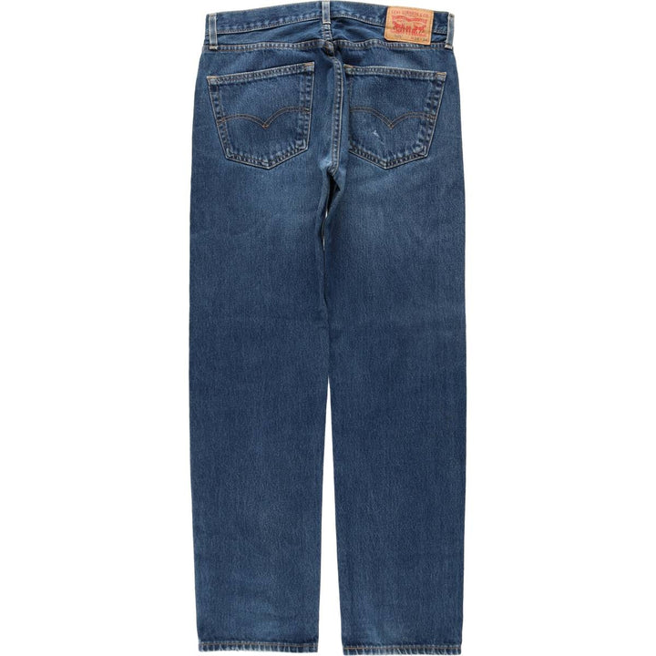 Levi's 505-0216 Straight Denim Pants, Men's Size W34 (approx.) cotton blue type Vintage Second Hand