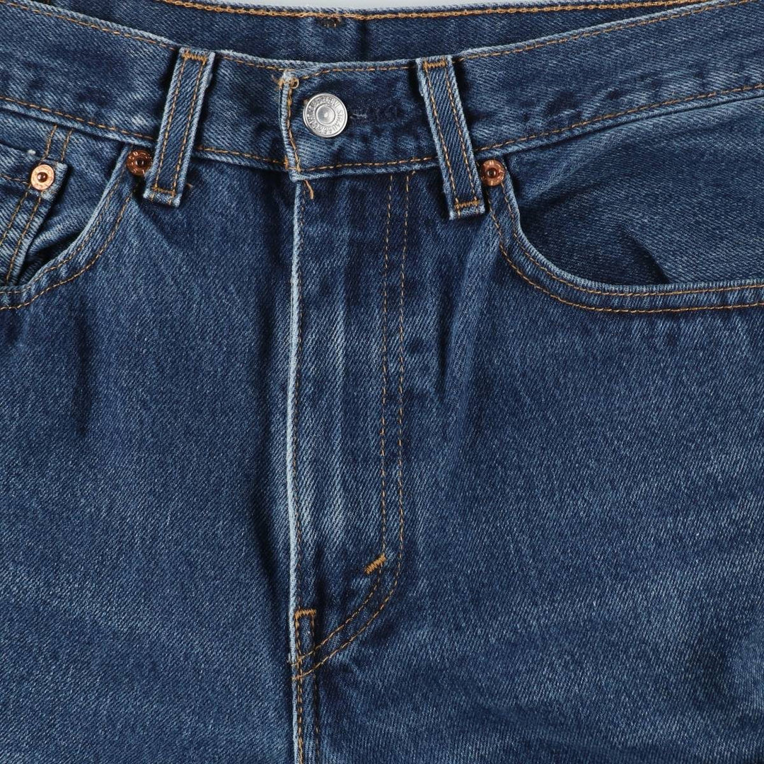 Levi's 505-0216 Straight Denim Pants, Men's Size W34 (approx.) cotton blue type Vintage Second Hand