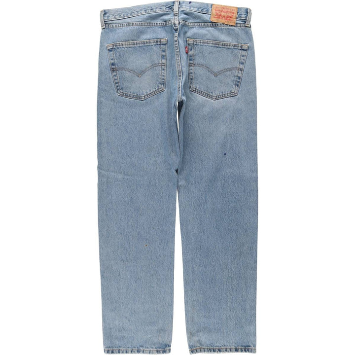 Levi's 505 Tapered Denim Pants, Men's W37 (approx.), Zipper Fly cotton blue type Vintage Second Hand