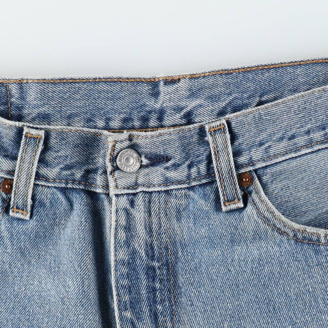 Levi's 505 Tapered Denim Pants, Men's W37 (approx.), Zipper Fly cotton blue type Vintage Second Hand
