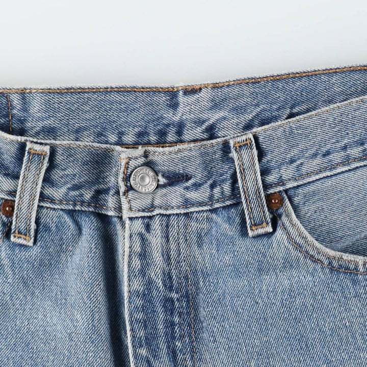 Levi's 505 Tapered Denim Pants, Men's W37 (approx.), Zipper Fly cotton blue type Vintage Second Hand