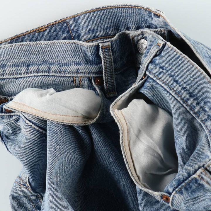 Levi's 505 Tapered Denim Pants, Men's W37 (approx.), Zipper Fly cotton blue type Vintage Second Hand