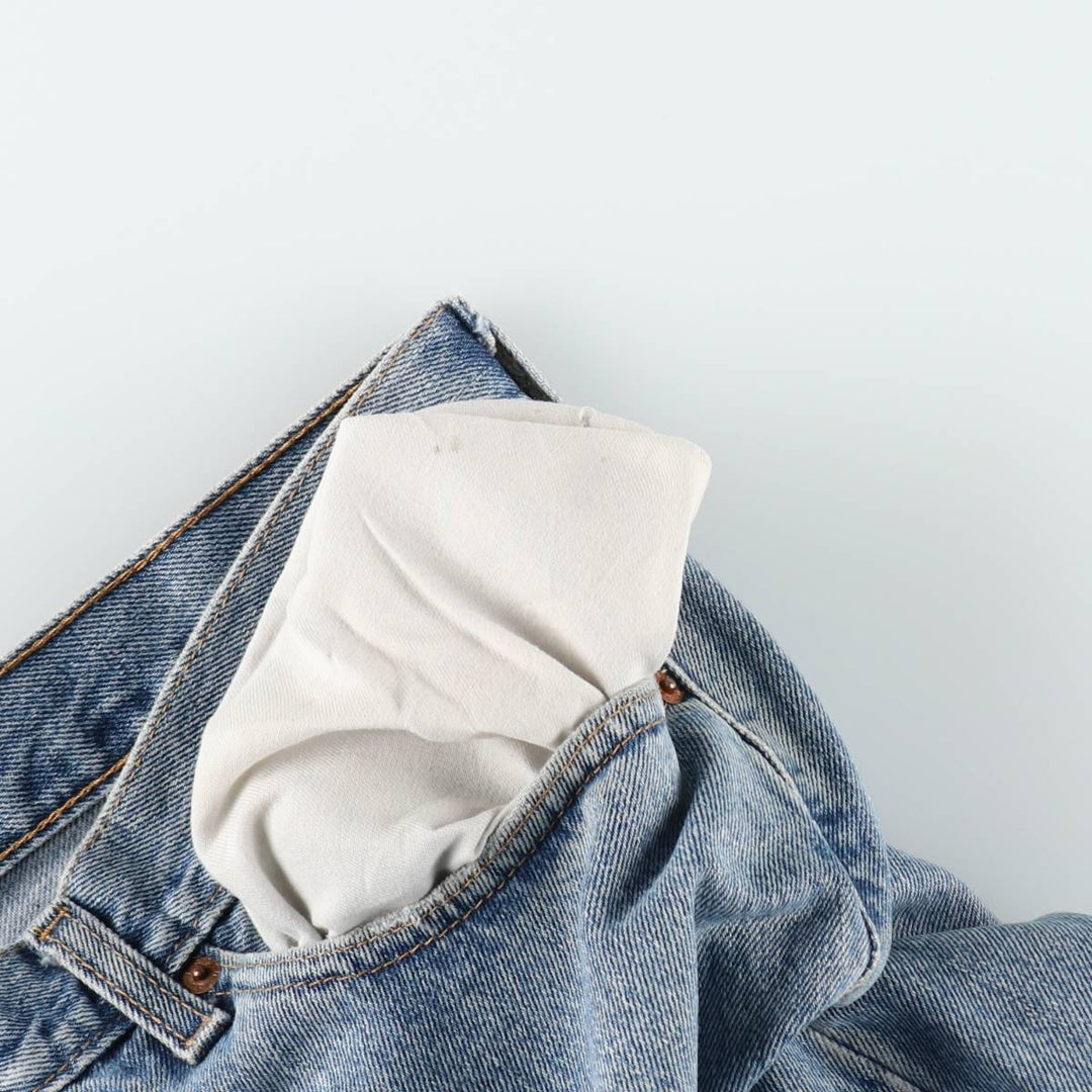 Levi's 505 Tapered Denim Pants, Men's W37 (approx.), Zipper Fly cotton blue type Vintage Second Hand