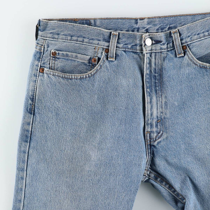 Levi's 505 Tapered Denim Pants, Men's W37 (approx.), Zipper Fly cotton blue type Vintage Second Hand